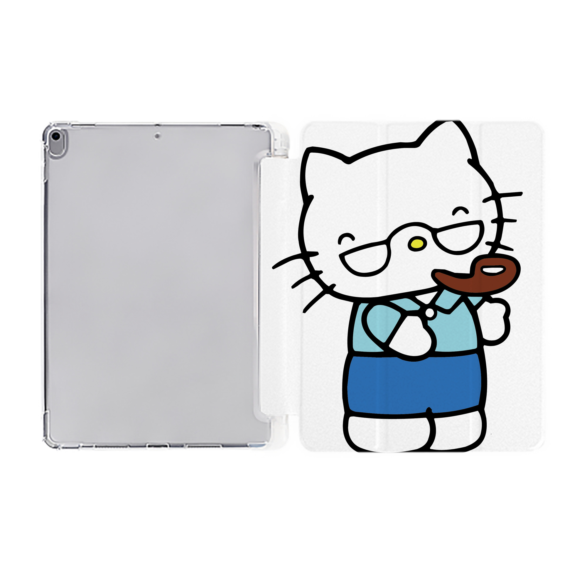 （画像用） Hello Kitty ハローキティ IPad ケース ペン収納付き 三つ折りスタンド PUレザー×シリコン 対応機種9.5/10.5/10.9インチ